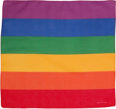 Bandana / Doek - Regenboogkleuren - Katoen - 50x50cm