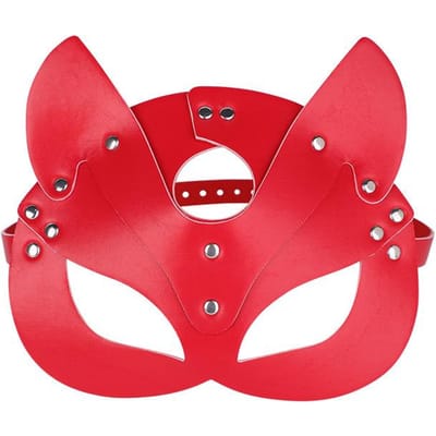 Vrouwen Half Gezicht Kat Rollenspel Masker, Leer Materiaal, Halloween Feest Spel Oog Decoratie Masker