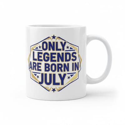 Only Legends Are Born in July – Stoere Verjaardag Quote Koffiemok 330 ml | Perfect Cadeau voor Juli Geborenen