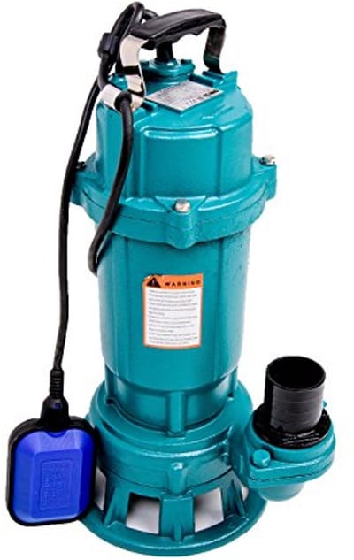 Dompelpomp met shredder - Vuilwaterpomp fecaliënpomp - Leegpompen vervuild water - Snij-unit vergruist vuil - 54 cm hoogte - Groen