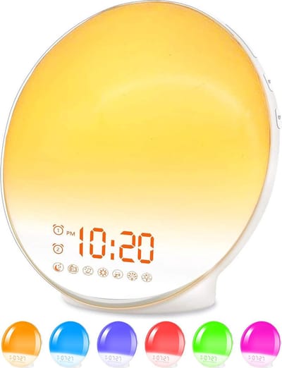 Wake up light – Wekkerradio – Nachtlamp – Bedlamp – Lichttherapielamp – Wit