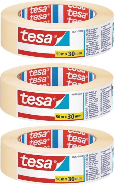 8x rollen afplaktape/schilderstape 30 mm x 50 m - Verf afplakband/tape - Maskeertape - Tesa Masking tape