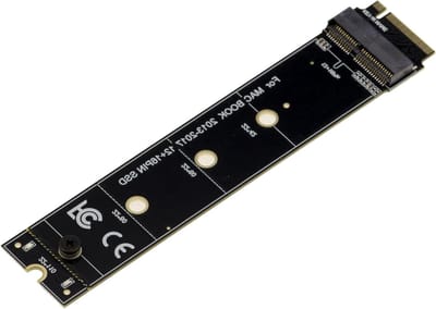 Adapter Platte SSD - Mac naar M2 - Gegevens Herstellen - Ultraplat Ontwerp - 10 cm Lang - Zwart