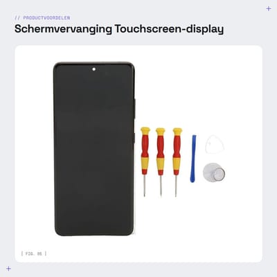 Dailygoods- Schermvervanging voor S21 Ultra 5G - Touchscreen-digitizer - Montage met Frame - Vingerafdruk - Gereedschapsset - Professionele reparatieset - Display