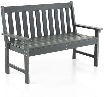 Tuinbank – Tuinbankjes weerbestendig - Tuinbanken - Loungebank - Balkon Set - Buitenbank - Grijs - 2 personen