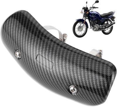 Dailygoods- Uitlaatbescherming Roestvrij Staal - Universele Motor Uitlaatbescherming - Warmtebescherming - Schokbestendig - Inclusief Bevestigingsmaterialen - Geschikt voor 38mm-65mm Diameter - Uitlaatkap