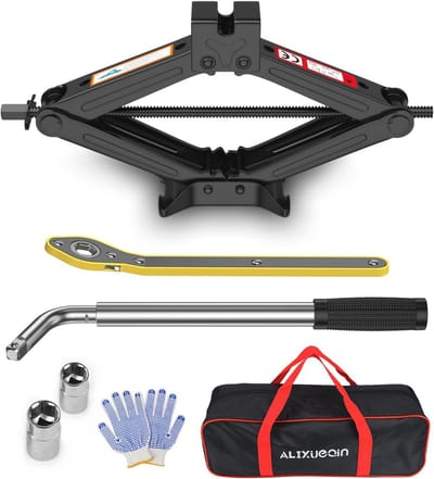 Schaarkrik Set voor Auto 2 Ton - Bandenwisselset met Lug Wrench voor Sedan en SUV