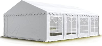 Partytent feesttent 5x8 m tuinpaviljoen -tent PVC 700 N in wit waterdicht