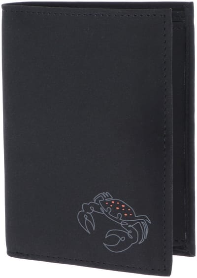 oxmox portemonnee New Cryptan RFID Protect Kombibörse Crab Print Grey Black zwart