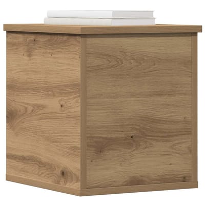 vidaXL - Opslagdoos - Artisan - Eiken - 30 - x - 35 - x - 35 - cm - Bewerkt - hout