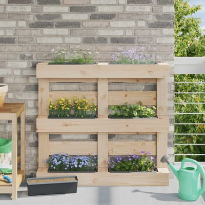 vidaXL Bloembakken voor Euro-pallets 24 st Grijs 36 x 13,5 x 9,5 cm