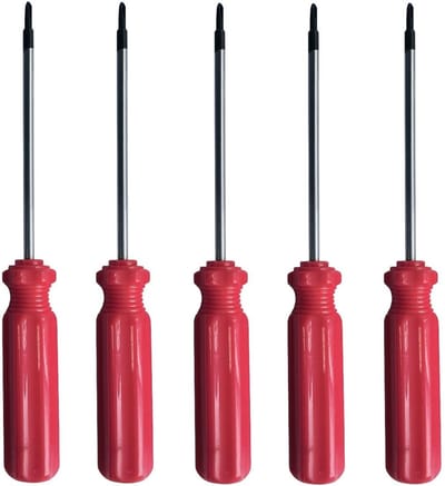 Allecto - Triwing schroevendraaierset - Magnetische schroevendraaiers - 5-pack - Rood - Reparatie en onderhoud - 2,0 mm - Perfect voor elektronica