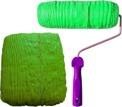 Betonroller met handvat - Textuurroller decoratieroller - Muren en vloeren bedrukken - Imitatie natuursteen textuur - 32 x 20 cm