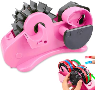 Multi-Roll Snijapparaat voor Warmteband, Ideaal voor Sublimatie en Vinyltoepassingen, Roze Dispenser voor Hechtband