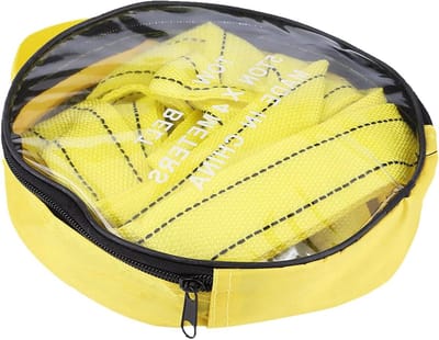 Sleepkabel Riem - Sleepband Haken - Voertuigen Slepen - Versterkt Nylon - 4 Meter 5 Ton - Zwart