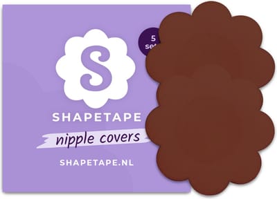 Shapetape Nipple Covers - 10 Stuks - bruin - Tepelstickers - Tepelplakkers - Tepelcovers - Tepelbedekkers Tepelplakkers - Tepelstickers - Tepelbeschermers - Tepelpleisters - Boob tape - Nipple sticker