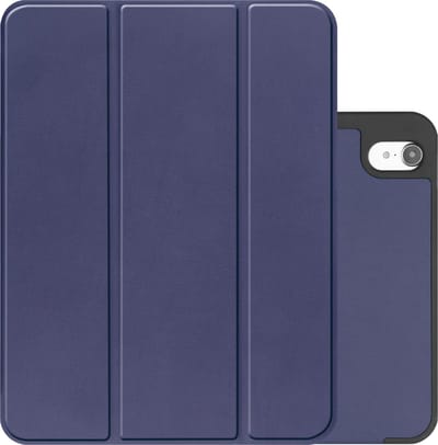 Hoes - Geschikt voor Apple iPad A16/A18 (2022/2025/2026) - 10.9 & 11 inch (10e, 11e & 12e generatie) - Dun & Stevig - Trifold Bookcase - Hard Cover Case - Met Uitsparing Geschikt voor Apple Pencil - Hardcover Book - Tablet Hoesje - Donkerblauw