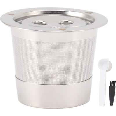 Koffiecapsulefilter Herbruikbaar Navulbaar Roestvrij Staal 3 Gaten Koffiecapsulecup white
