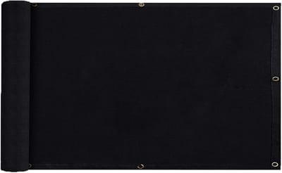 Balkonscherm - Inkijkbescherming - Privacy Vergroten - Ademend Materiaal - 80x1000cm - Zwart