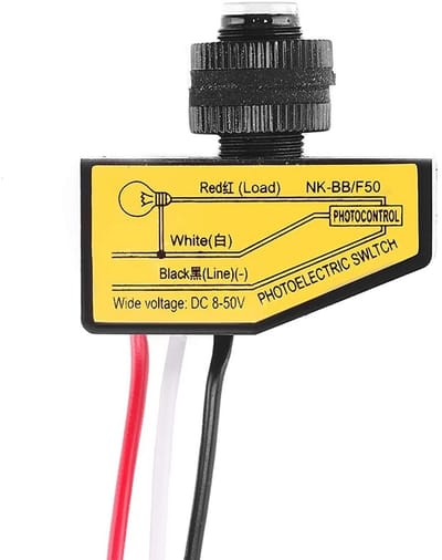 Allecto - NK-BB/F50 Dusk to Dawn Lichtschakelaar 12V-48V - Automatische Aan/Uit Sensor