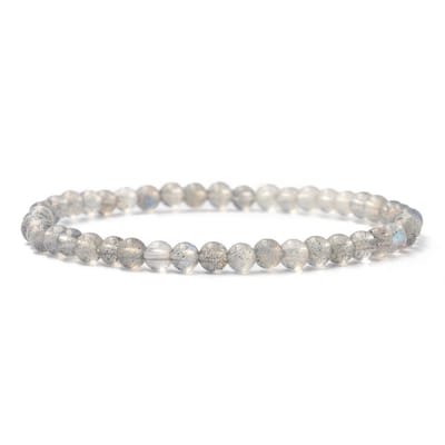 Bixorp Labradoriet Edelstenen Armband - 4mm / 18cm - Luxe Handgemaakte Kralenarmband