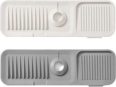 Waterafvoer Mat voor Keuken en Badkamer - Splash Guard en Afvoerbescherming - 2 Stuks voor Eenvoudige Installatie en Onderhoud