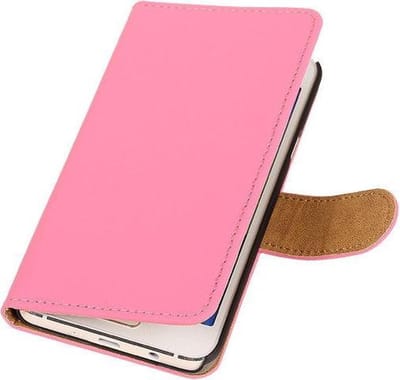 BestCases.nl Roze Motorola Nexus 6 Book Wallet Case Hoesje