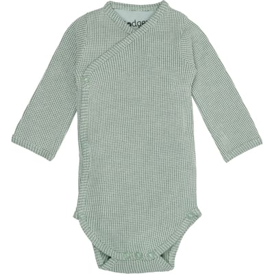Lodger - Overslagromper lange mouwen - Groen - Maat 56 - 100% Katoen - Rompertje - Romper Ciumbelle