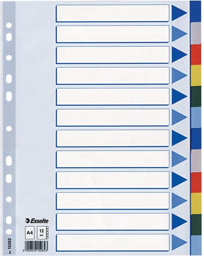 10 X Esselte tabbladen 12 tabs (15262)