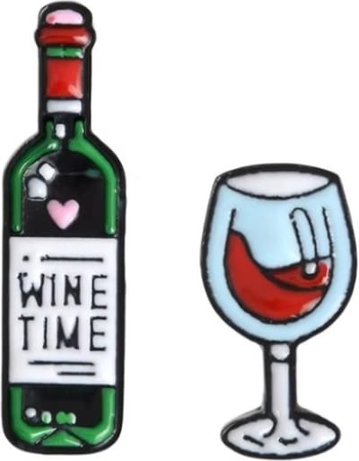 Pin Broche - enamel pin - kledingspeld - Wine time