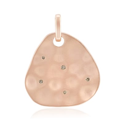 Cavill - Ros 925 Sterling Zilveren Hanger - I1 Argyle Rose de France Diamant 0,033 ct - Ronde Briljant - Bezel Zetting - Elegant Dames Sieraad