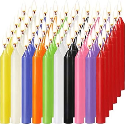 Kleine conische kaarsen set - 60 stuks, dripless voor magie en feestdecoraties (10 kleuren, 10 cm hoog)