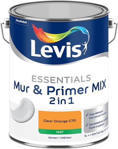 Levis - Essentials Mur & Primer Mix - Clear Orange C70 - Mengverf - 5 L