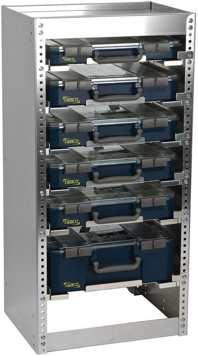 Raaco CarryLite Opbergrek S293 + 6 koffers