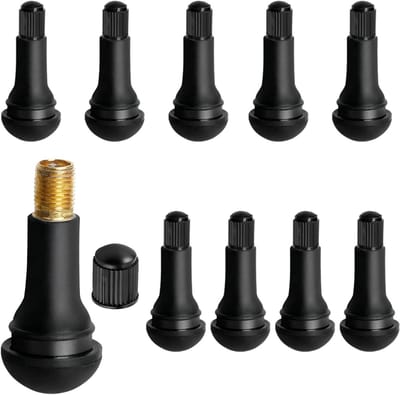 Dailygoods - 10 stuks TR413 Tubeless ventiel, Rubber Snap-In Tire Valve Stams, Stevige Auto Band Valves Vervanging, Rubber Wiel Bandventielen Stengels voor 0.47 "Tubeless Velg Gaten op Auto's, Go-karts