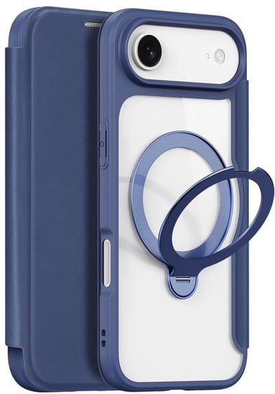 Dux Ducis Hoesje - Geschikt voor iPhone Air Hoesje - Dux Ducis Skin X Pro Series Book Case - Kickstand Ring - MagSafe Compatible - Blauw