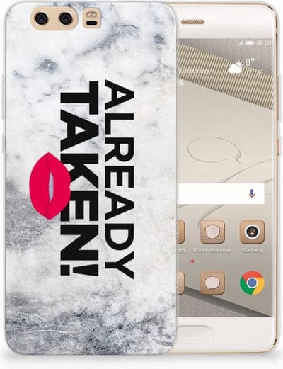 Huawei P10 Plus Siliconen hoesje met naam Already Taken White