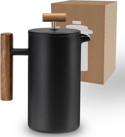 French Press - Koffiezetter Cafetière - Koffie Zetten - Dubbelwandig RVS - 06 Liter - Nautic Night