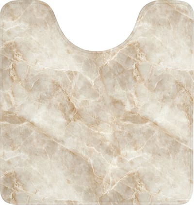 WC mat met uitsparing 55x60 cm - Antislip - Lichtbeige - Onyx - Subtiel - Toiletmat met uitsnijding - Vloermat - Douchemat - Toilet tapijt - Toiletmatten