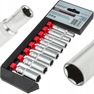 Vorfal lange bitset 1/4" 6-13 mm CR-V staal