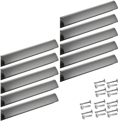 SOTECH 10 meubelgrepen Blackline ELEGANCE Aluminium BA 160 mm zwart mat geanodiseerd L: 180 mm Greeplijst dekt oude boorgaten af
