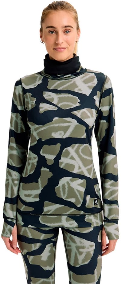 Burton Midweight Long Neck Lange Mouwen Basislaag Groen M Vrouw