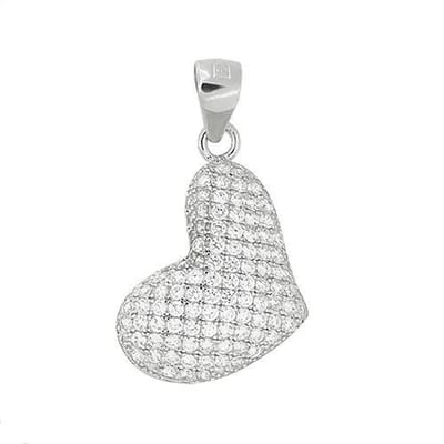 Blinx Jewels Zilveren Hanger Hartje Stenen Zirkonia