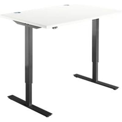 Schäfer Shop  Select Bureautafel START UP, eentraps elektr. in hoogte verstelbaar, B 1200 mm, wit/zwart