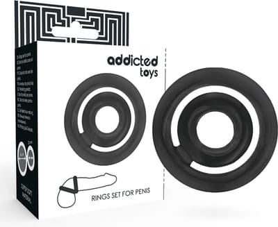 ADDICTED TOYS | Addicted Toys Potenz- C-ring Penis Black | Cock Ring | Sex Toy for Man | Sex Toy for Couple