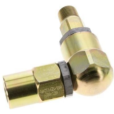 Draaidoorvoer 3/8'' Buitendraad R X Binnendraad Rp L-Vormig Staal NBR 350bar