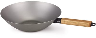 Beka Nomad wokpan - Ø 31 cm - Staal - PFAS-vrij - Houten greep - Geschikt voor inductie & BBQ