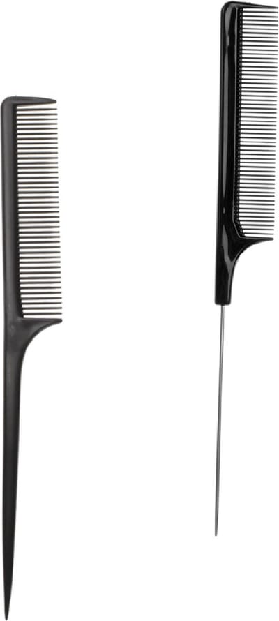 Cabantis 2-delige set van Puntkammen - Styling Tool zwart - Kapper Kam - Haar Kam - Haar Accessoire - Set van 2