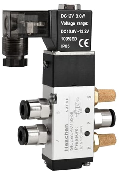 Elektrische Pneumatische Magneetventiel 4V110-06 24VDC PT1/8 5 Manier 2 Positie Enkele Spoel Piloot-Operated