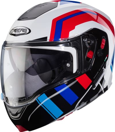 Caberg Horus X Road Wit Zwart Blauw Systeemhelm - Helm